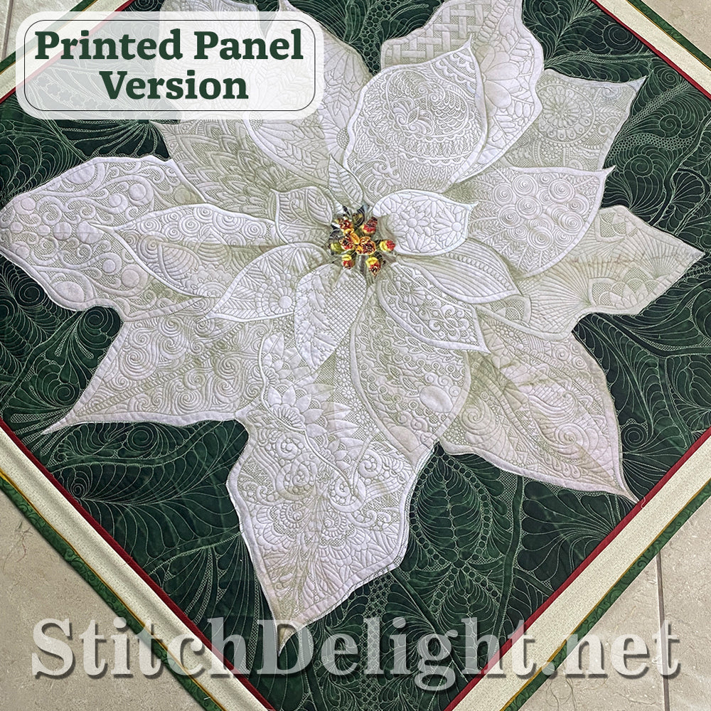 Hoffman Holiday Poinsettia Panel Design