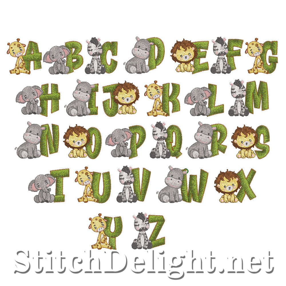 SDS5487 Safari Animals Complete Font