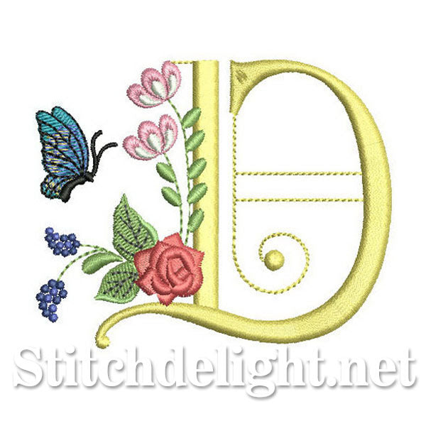 SDS0298 Deco Floral Font D