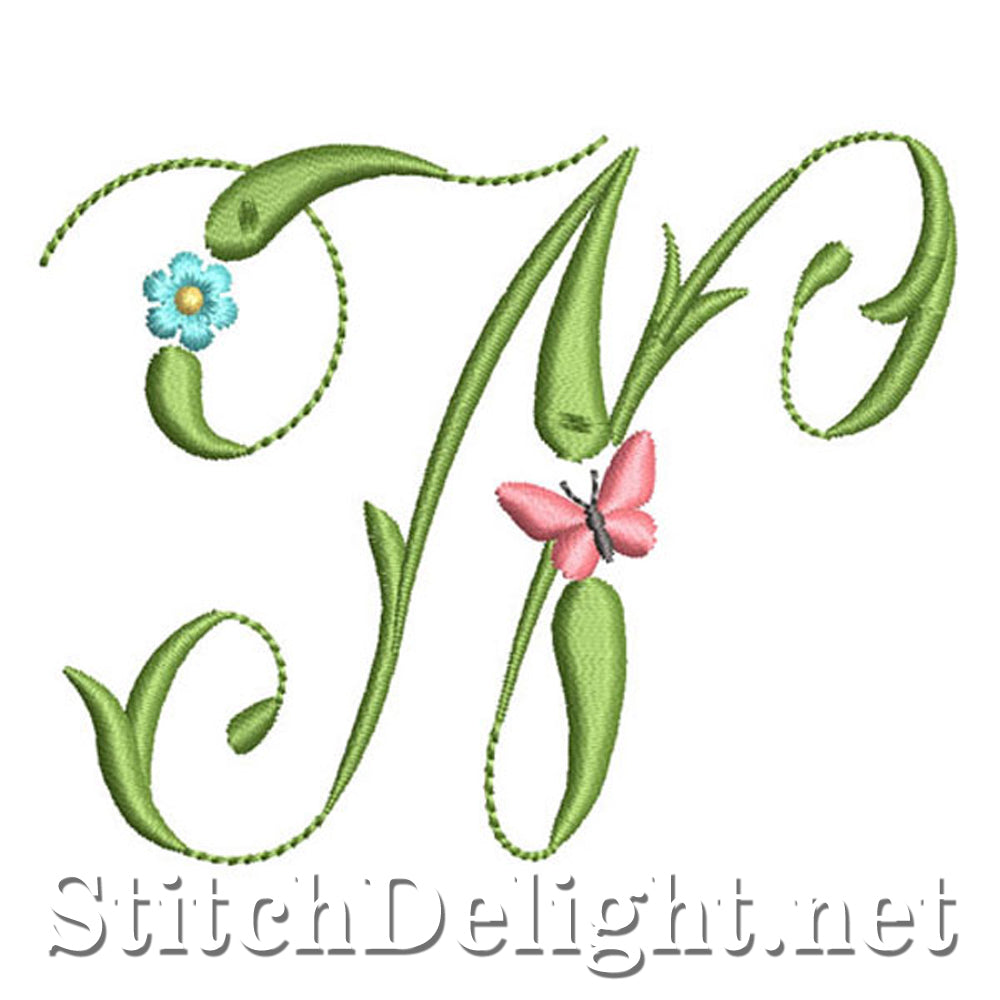 SDS1152 Butterflies and Flowers Font N