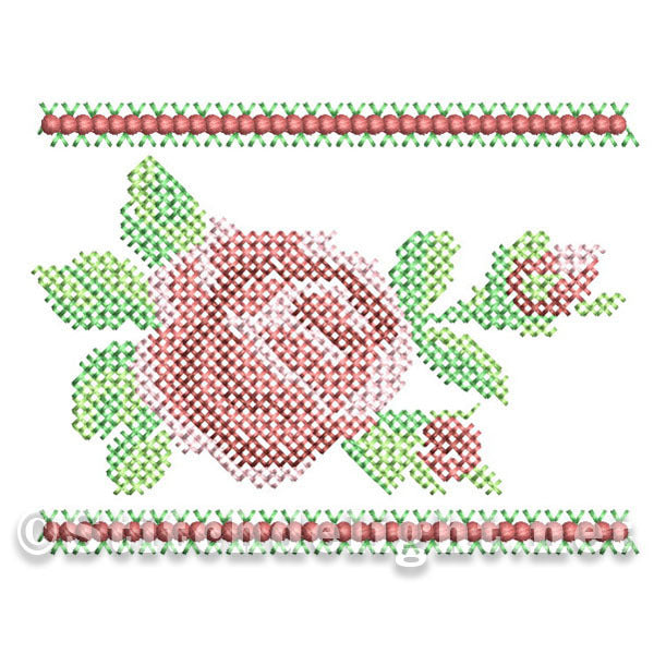 SDS0428 Cross Stitch Rose