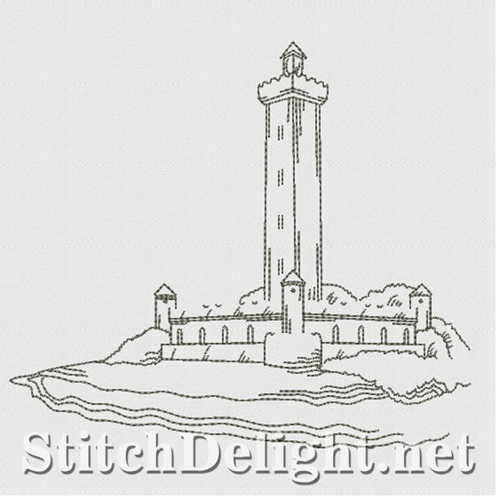 SD1187 Windmills and Lighthouses Redwork