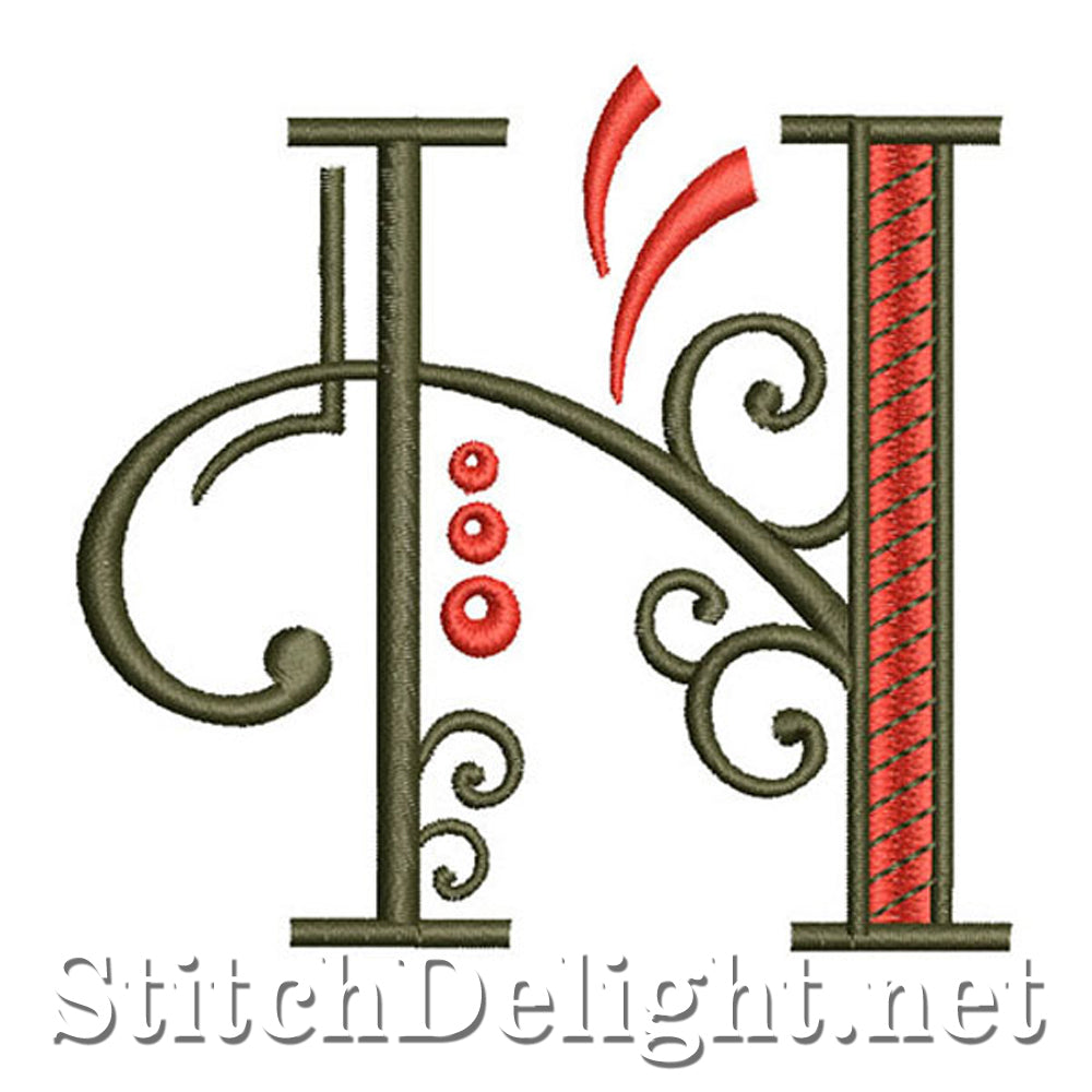 SDS1128 Fancy Deco Font H
