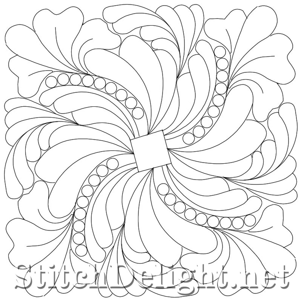 SDQL0176 Swirl Leaf Quilt