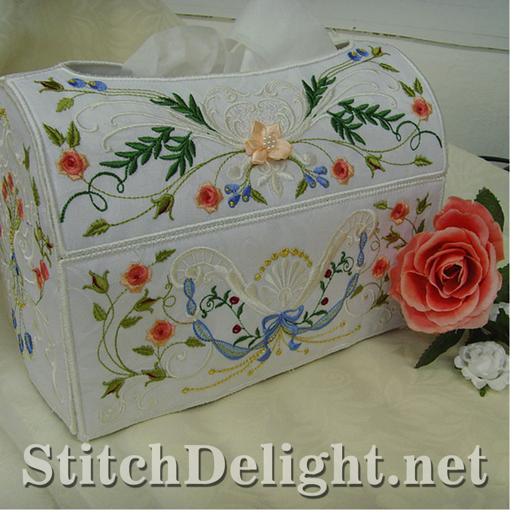 SD0705 Heirloom Rose Tissue Box Cover