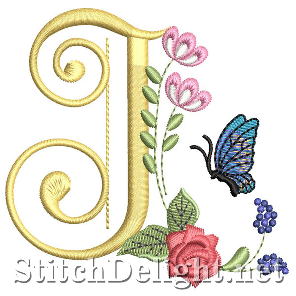 SDS0304 Deco Floral Font J