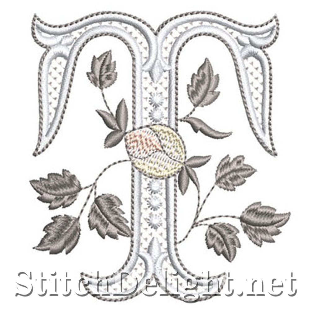 SDS1171 Elegant Silver Rose Font T