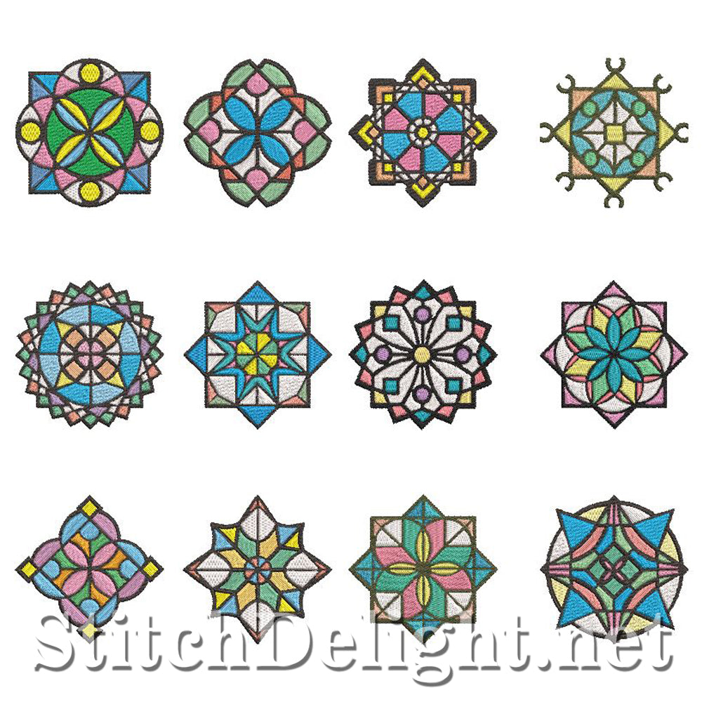 SD1169 Stained Glass Quiltblockes