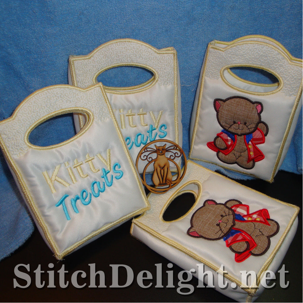 SD1207 Applique Kitty Treat Bags