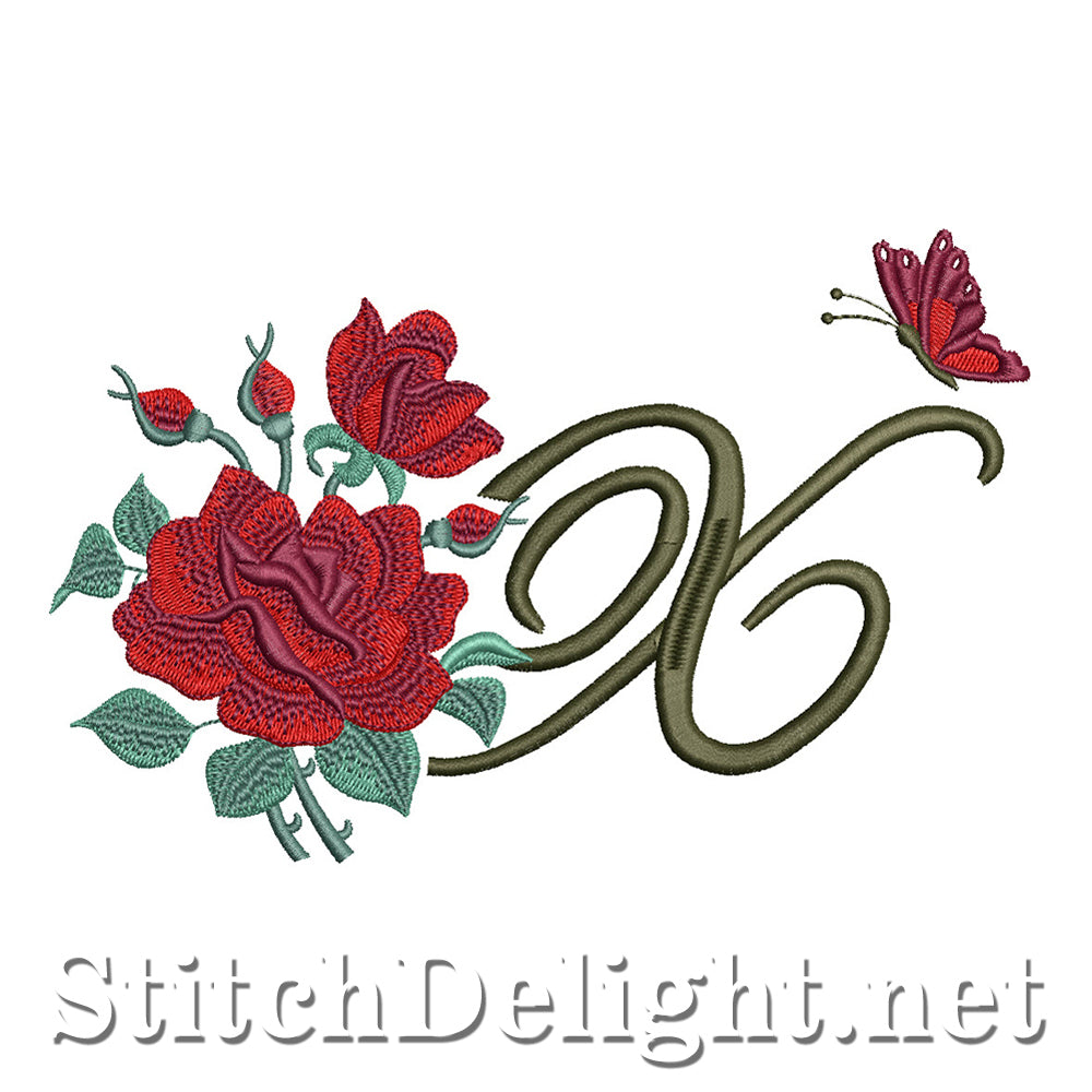 SDS1654 Beautiful Rose Font X