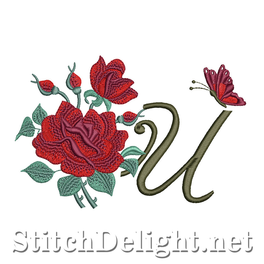 SDS1654 Beautiful Rose Font U