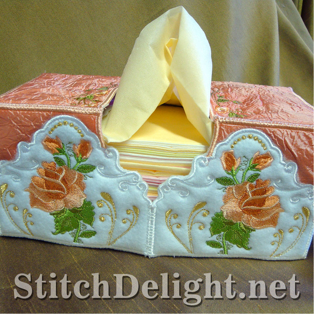 SD1125 Rose Tissue Box Cover
