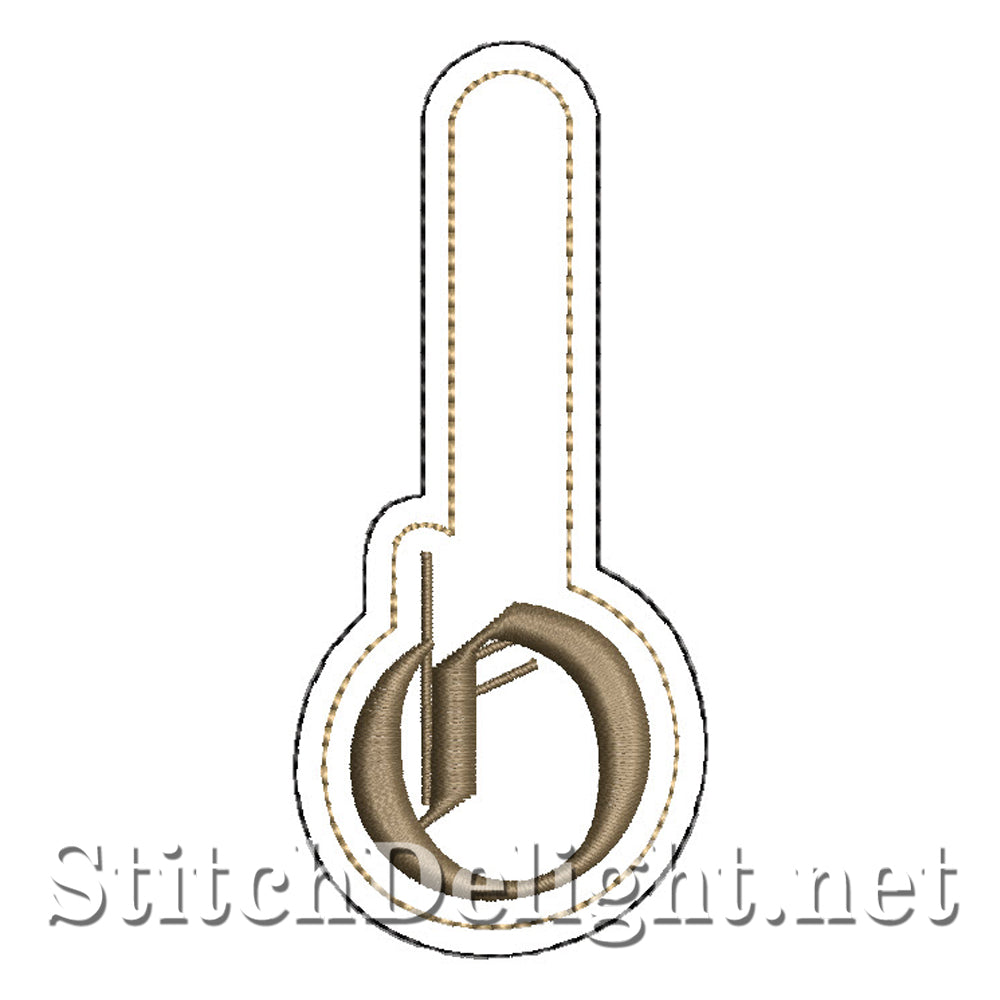 SDS3154 Elegant Key Fob Font O