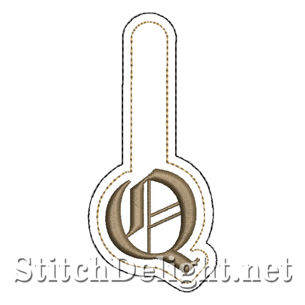 SDS3154 Elegant Key Fob Font Q