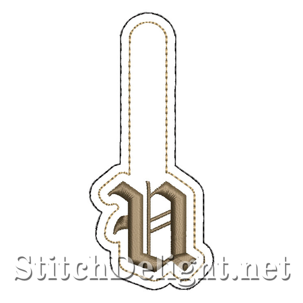 SDS3154 Elegant Key Fob Font U