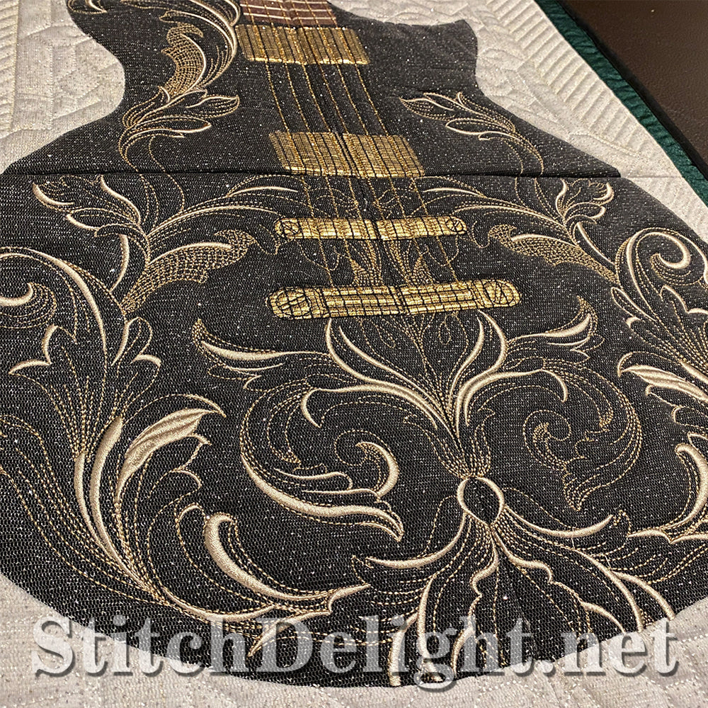 SDS3161 Applique Guitar Quilt