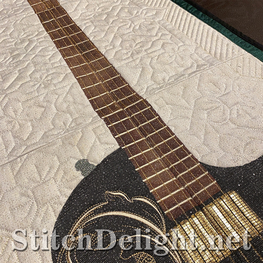 SDS3161 Applique Guitar Quilt