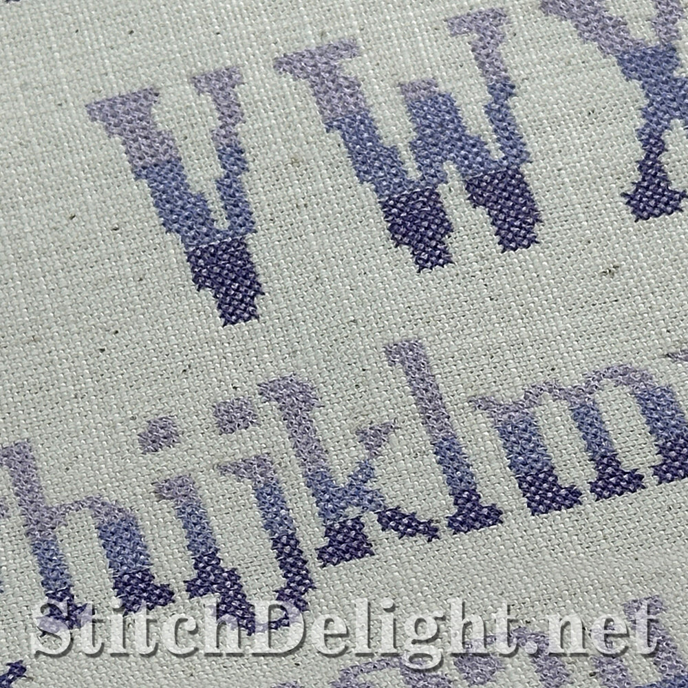 SDS4285 Ombre Cross Stitch Font