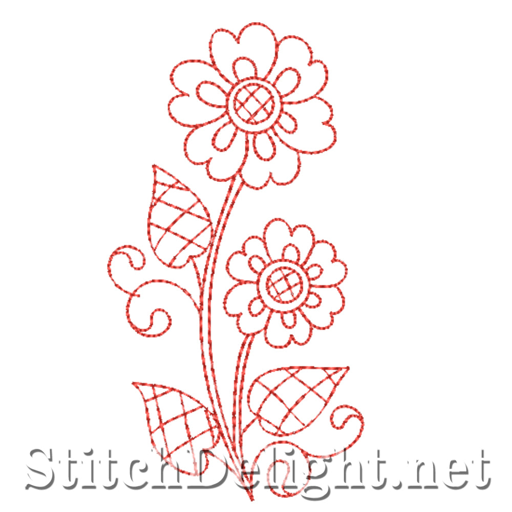SDS4547 Monocolour Flowers