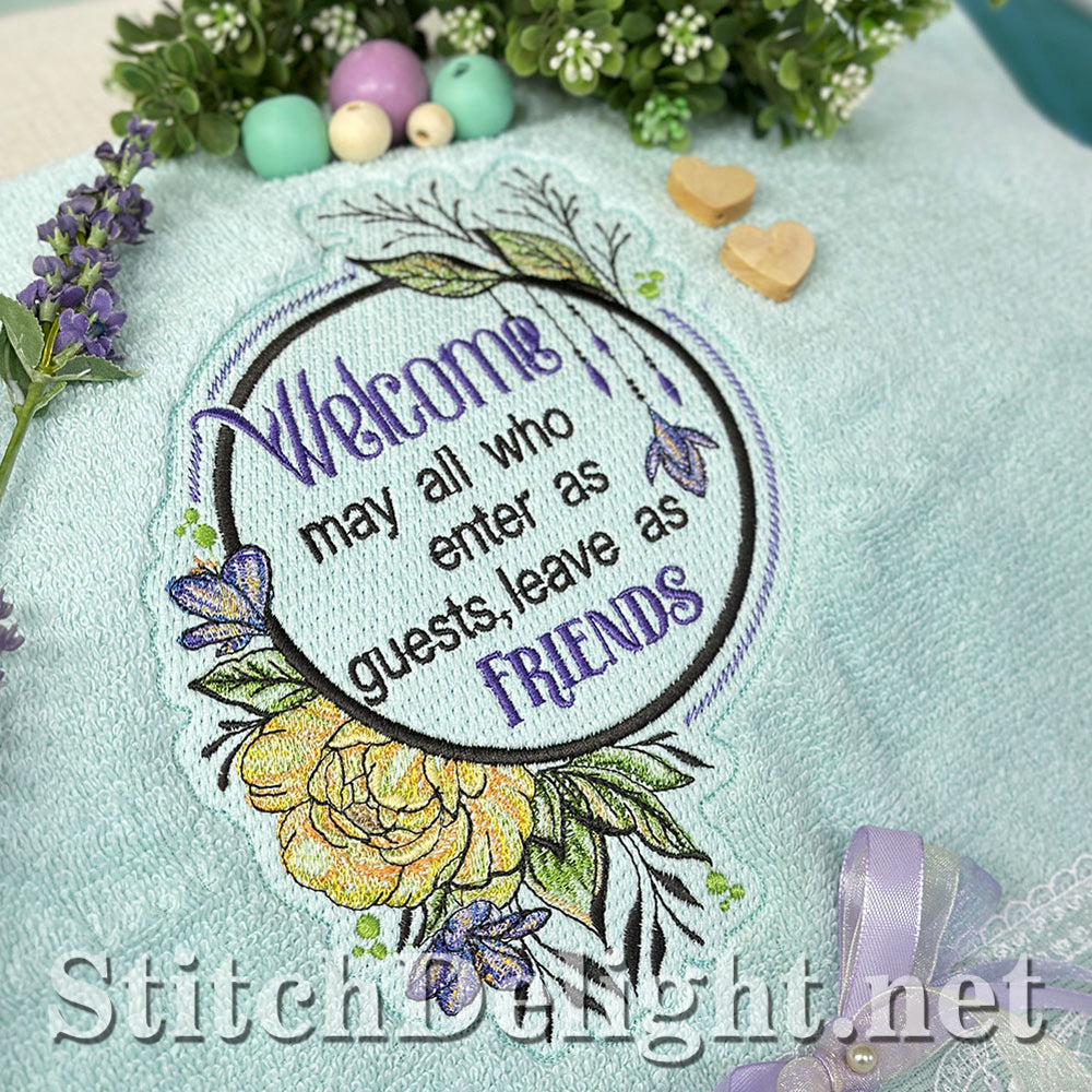 SDS4263 Welcome Friends Quote