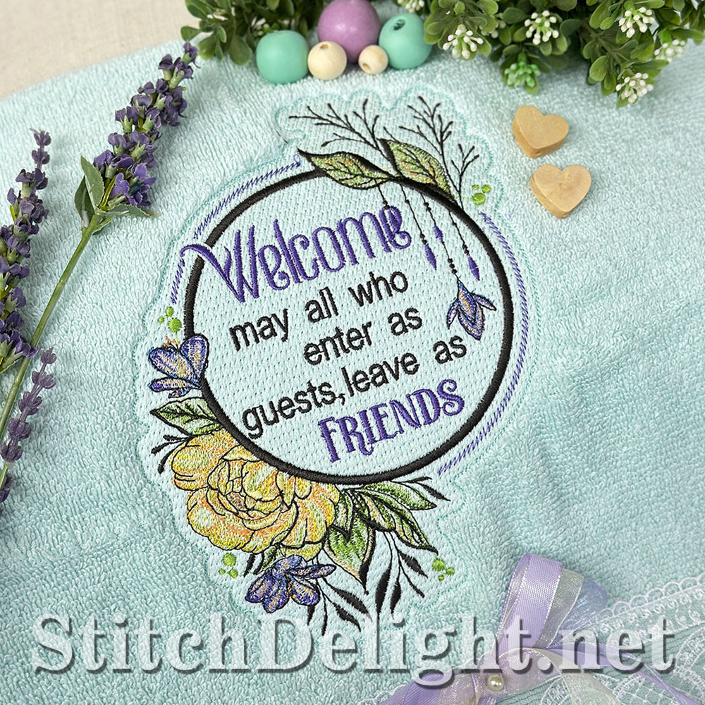 SDS4263 Welcome Friends Quote