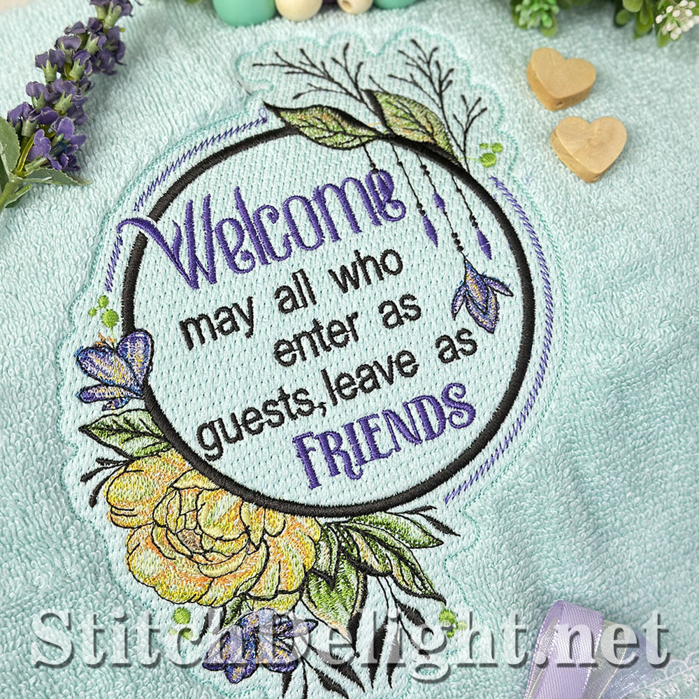 SDS4263 Welcome Friends Quote
