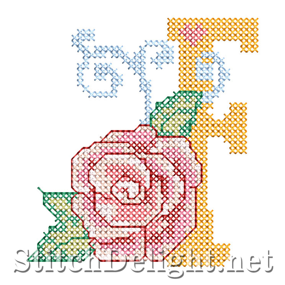 SDS4287 Rose Cross Stitch Font F