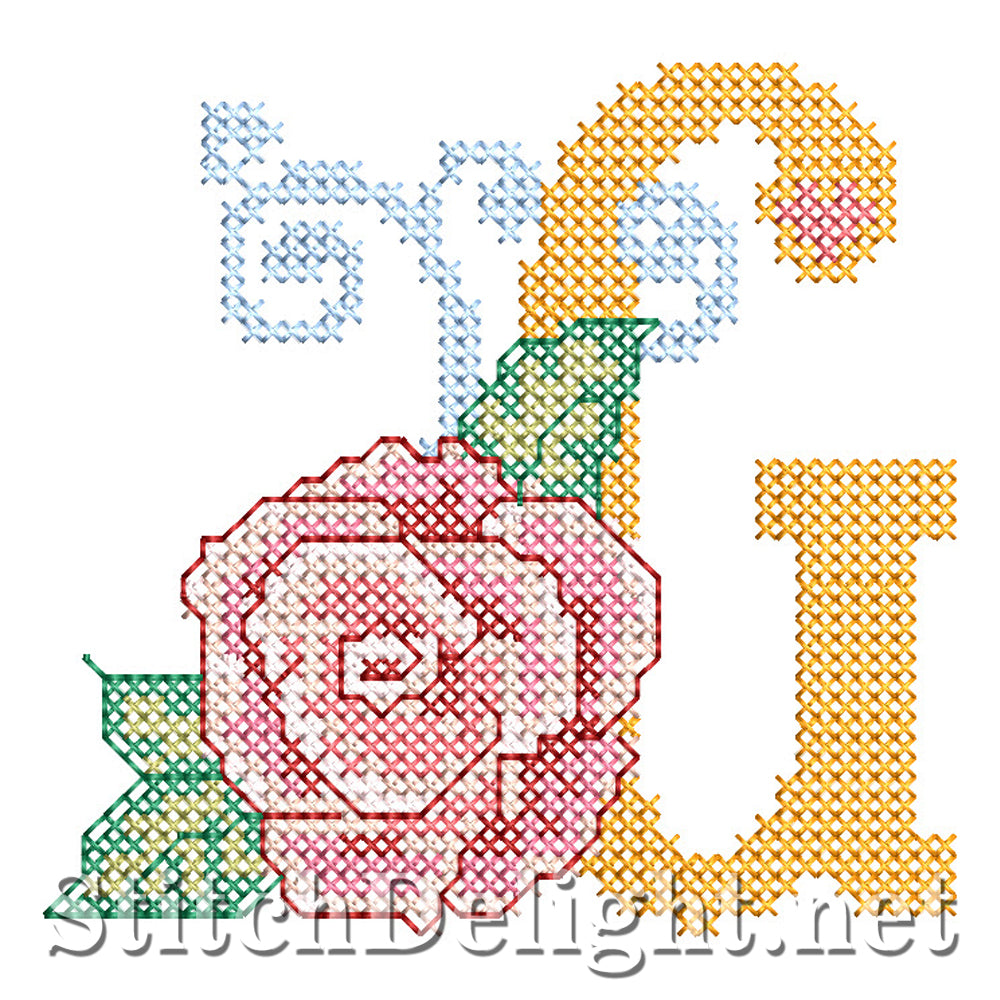 SDS4287 Rose Cross Stitch Font G