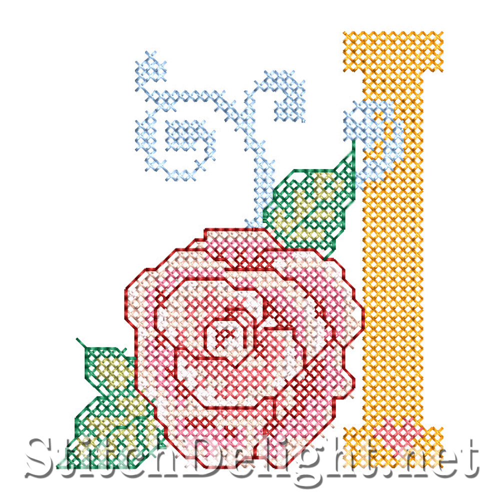 SDS4287 Rose Cross Stitch Font I