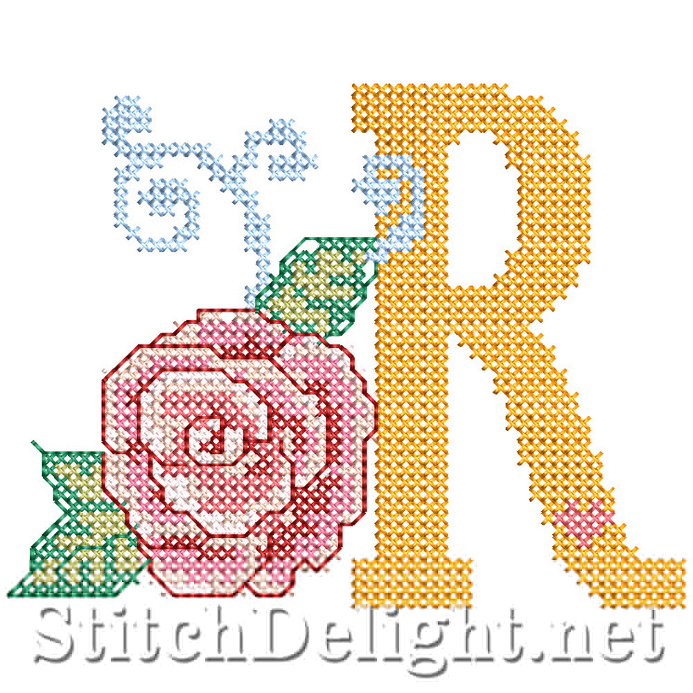 SDS4287 Rose Cross Stitch Font R