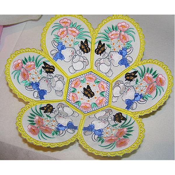SD306 Baby Bunny Bowl Machine Embroidery Files