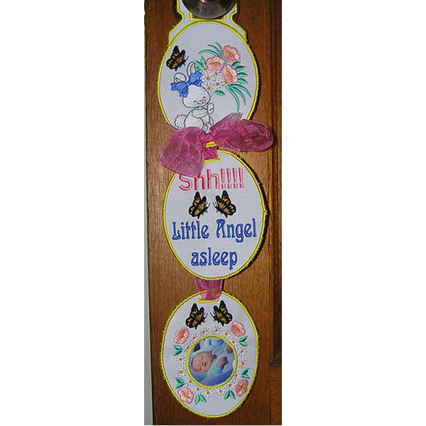 SD309 Baby Bunny Door Knob Set Machine Embroidery Files