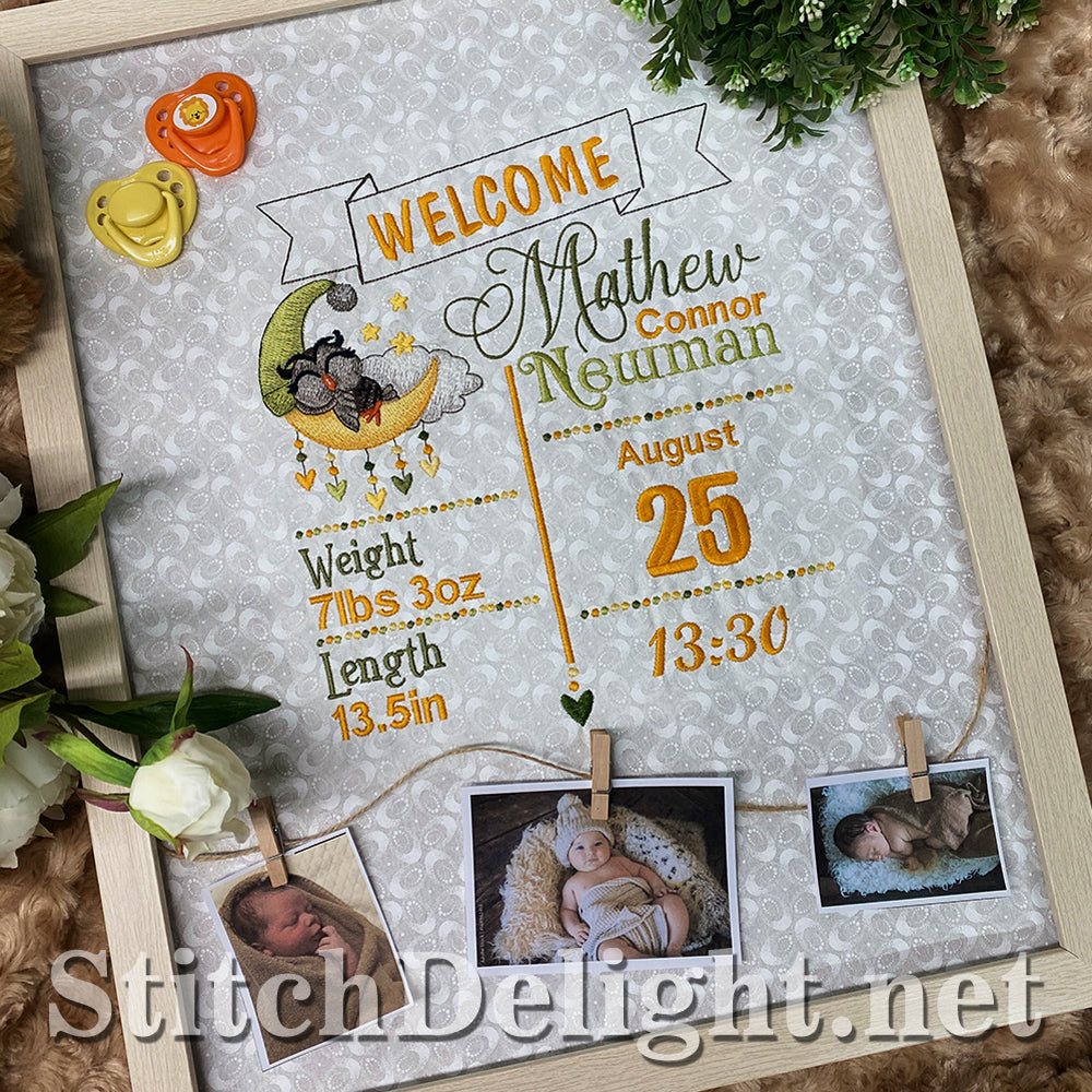 SDS5502 Owl Birth Announcement(With Options)