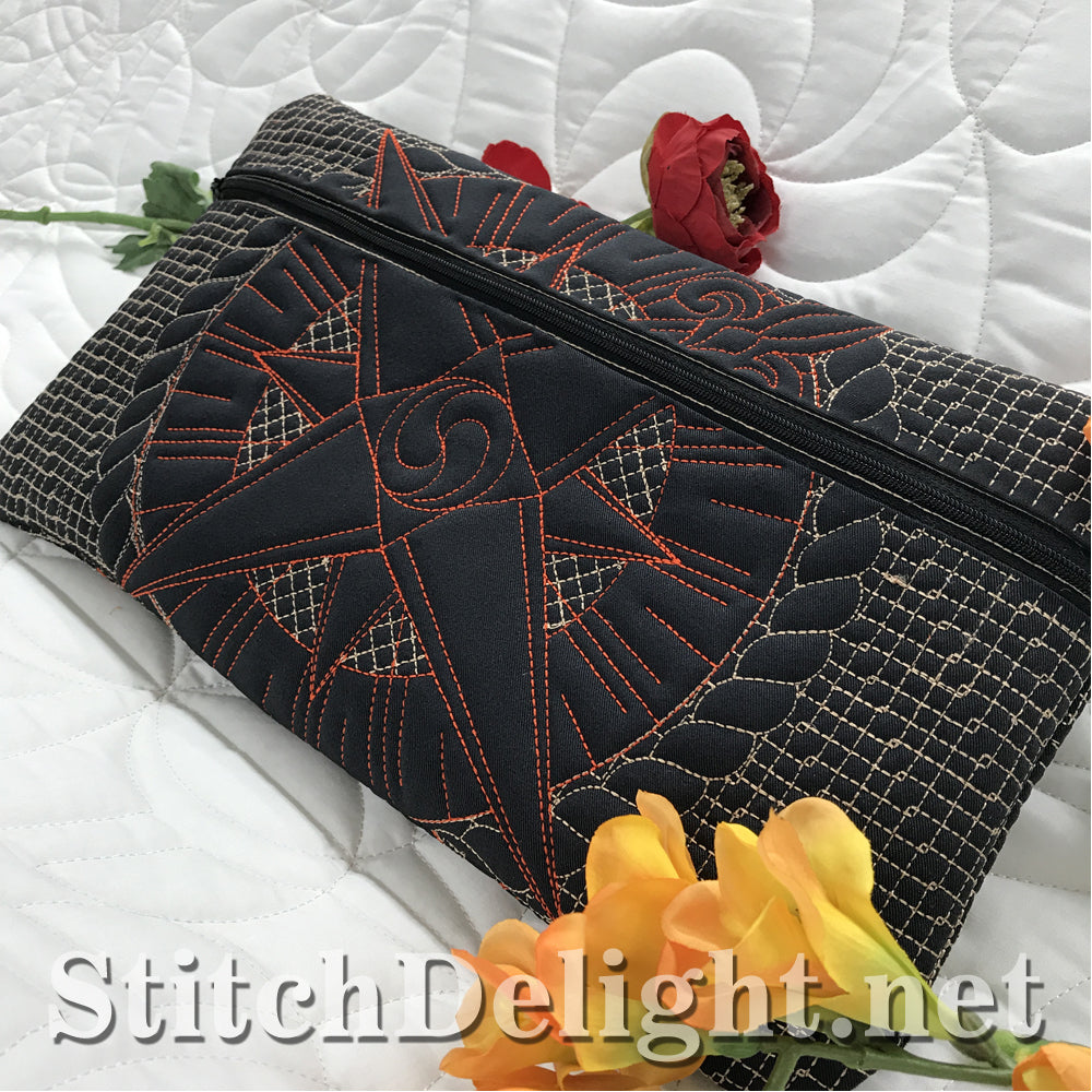 HOE0018 ITH Quilted Zipper Bags