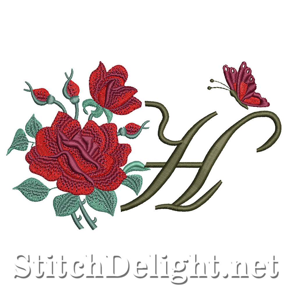 SDS1654 Beautiful Rose Font H