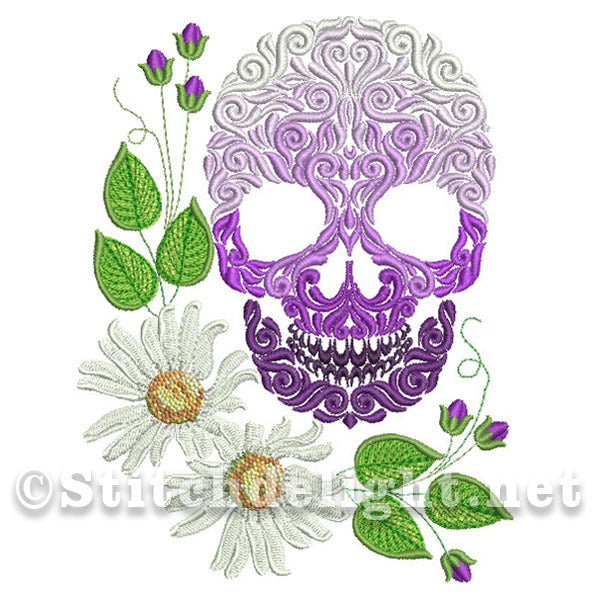 <transcy>SDS0443 Cráneo floral</transcy>