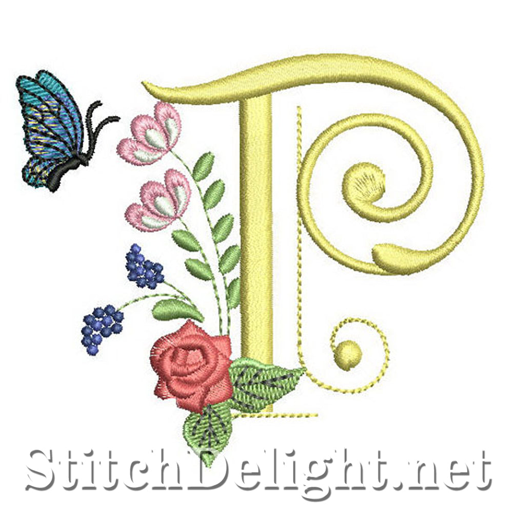SDS0310 Deco Floral Lettertype P