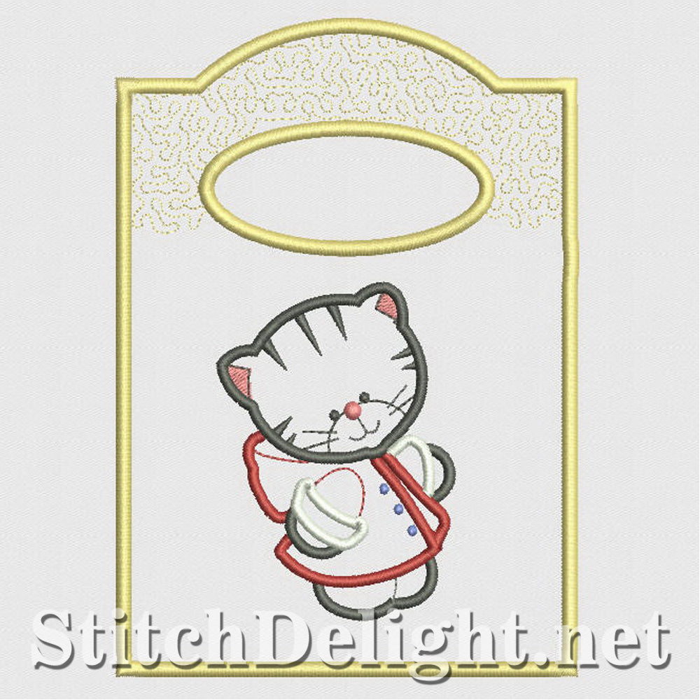 SD1207 Applique Kitty Treat Bags