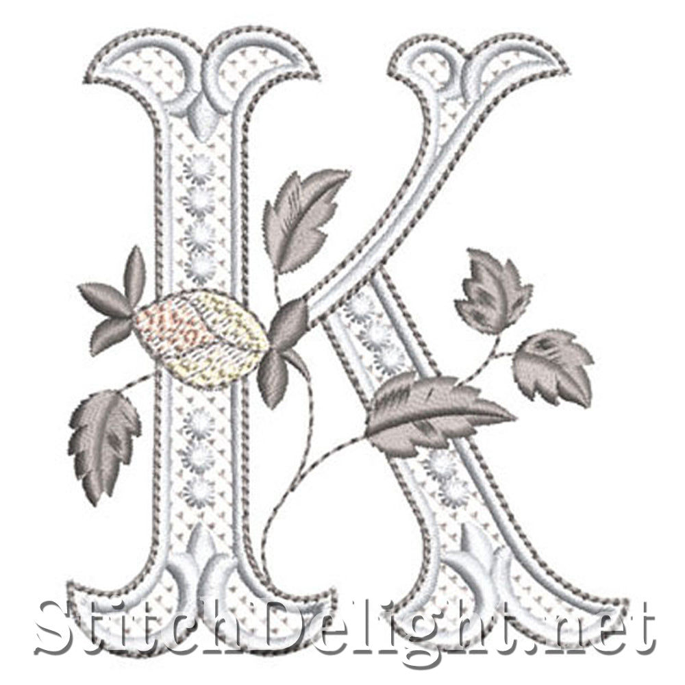 SDS1171 Elegant Silver Rose Font K