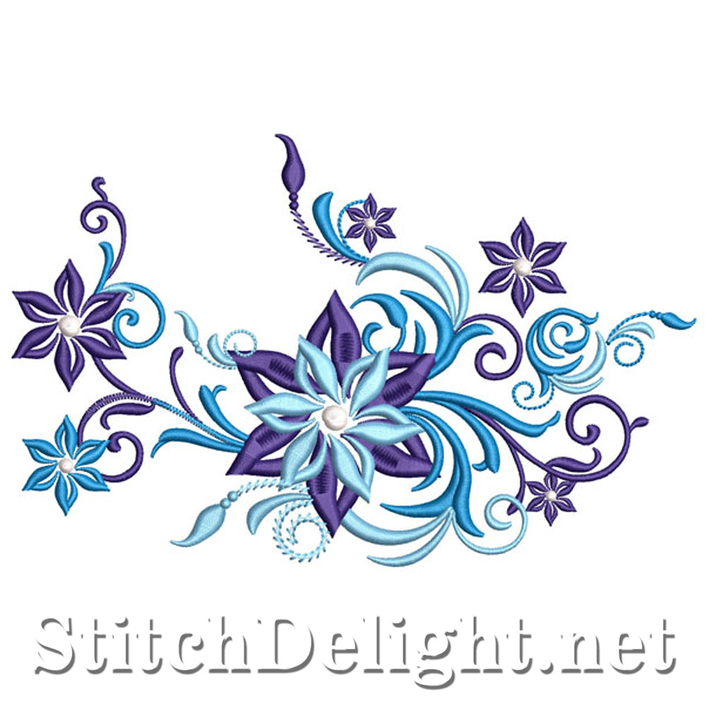 SDS0128 Bleus floraux