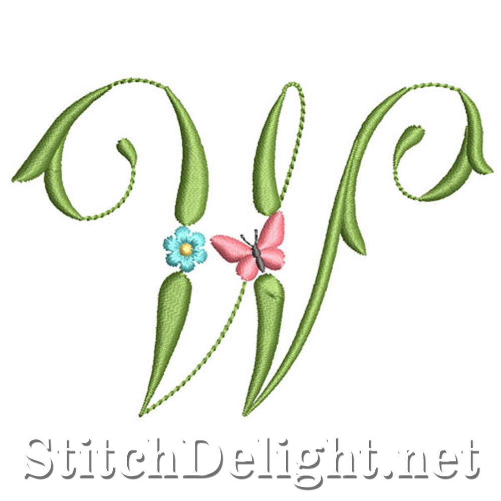 SDS1152 Butterflies and Flowers Font W