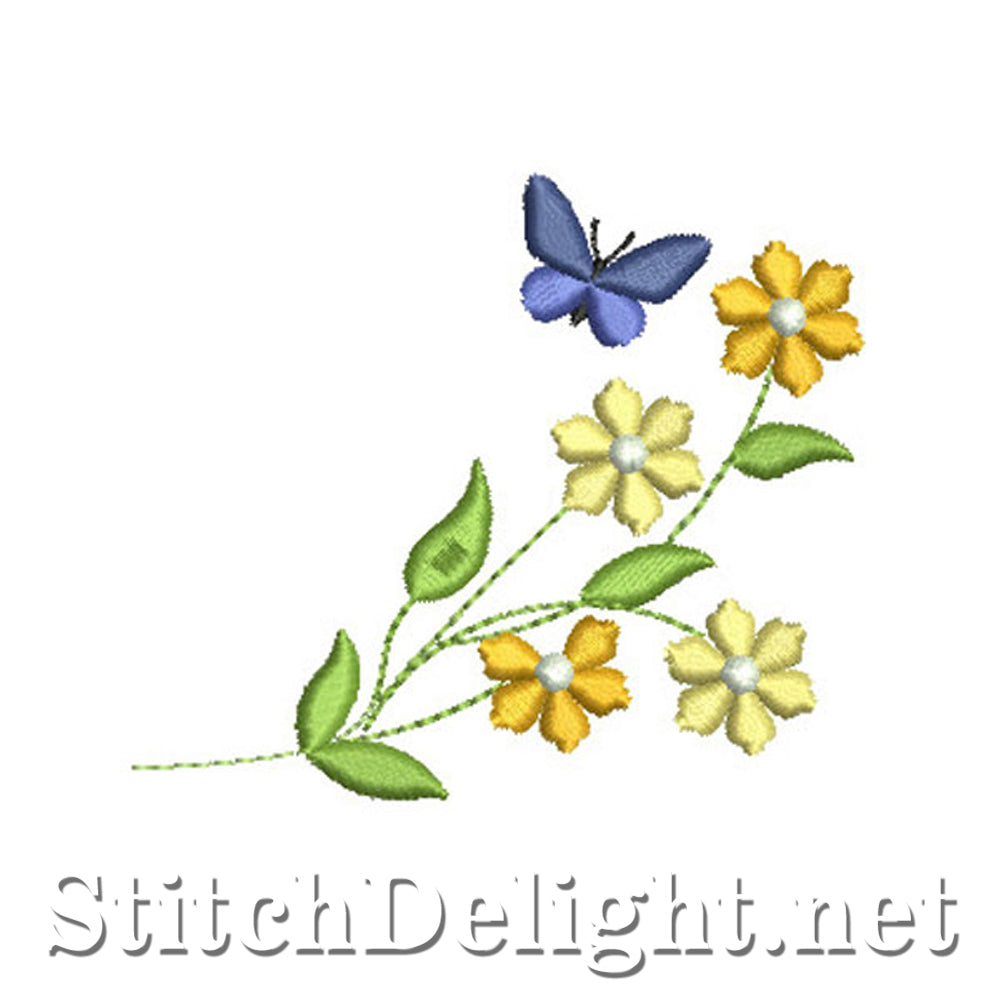 SDS0880 Bloemen en vlinders