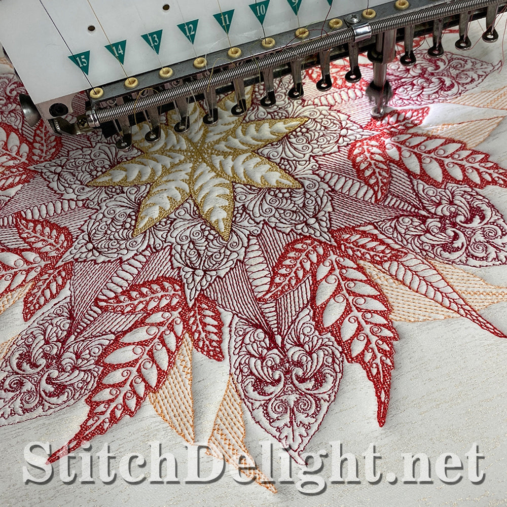 SDS1772 Plain Fabric Leafy Panel