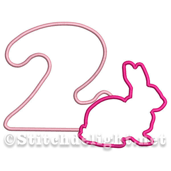 SDS0502 Applique Bunny Numbers