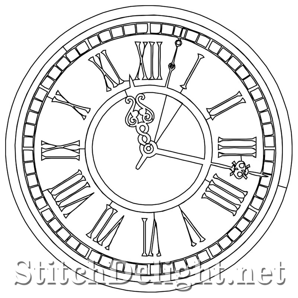 SDQL0163 Cadran d'horloge vintage