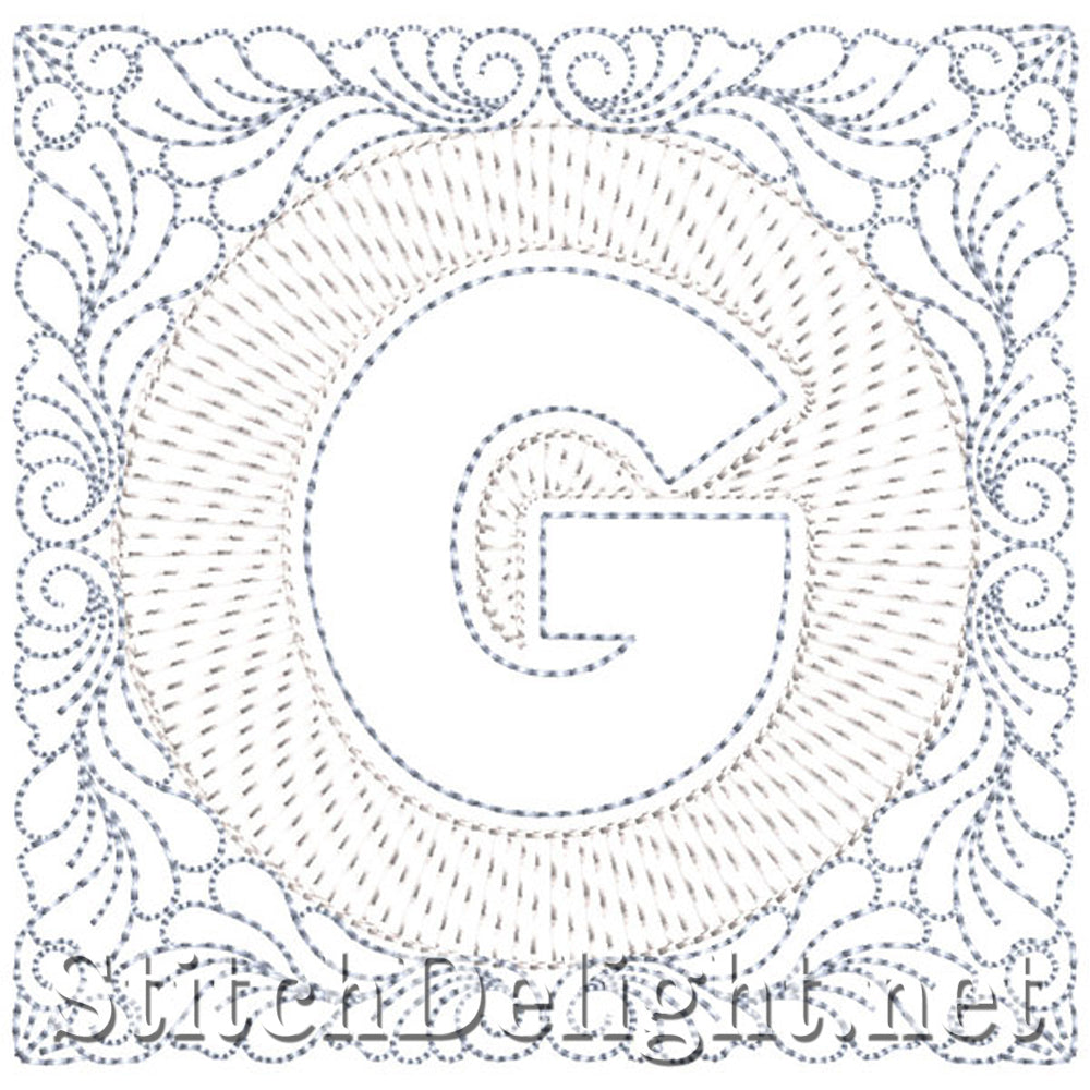 SDS1185 Quilters Block Font G