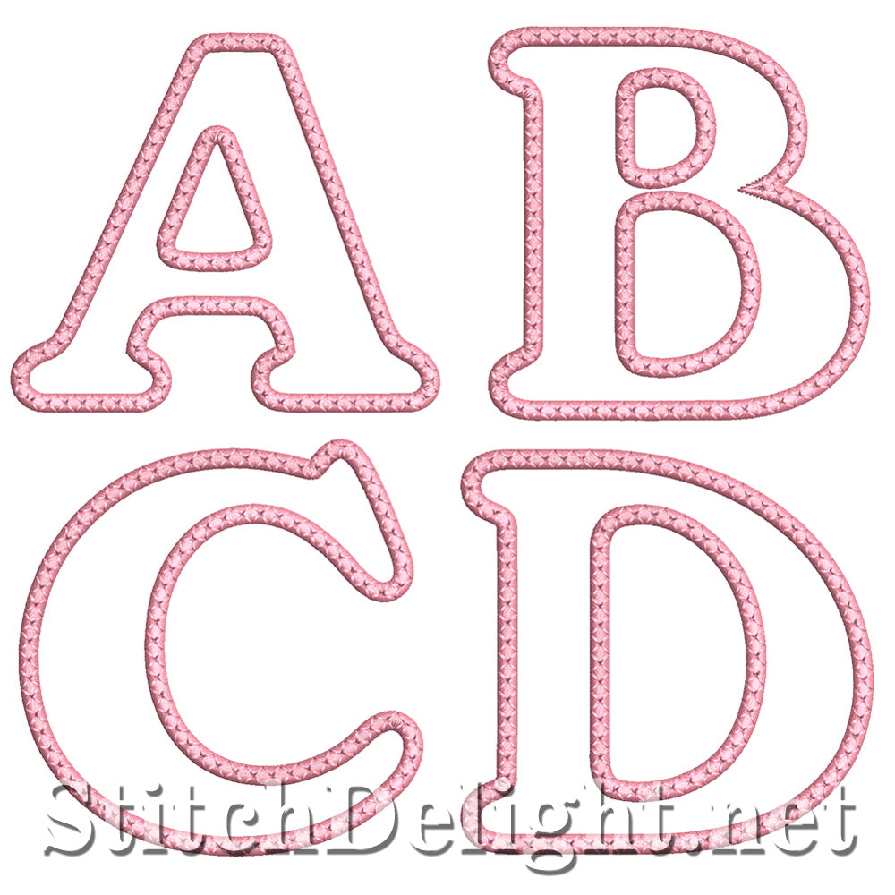 SDS1449 Applique Capital Letter font