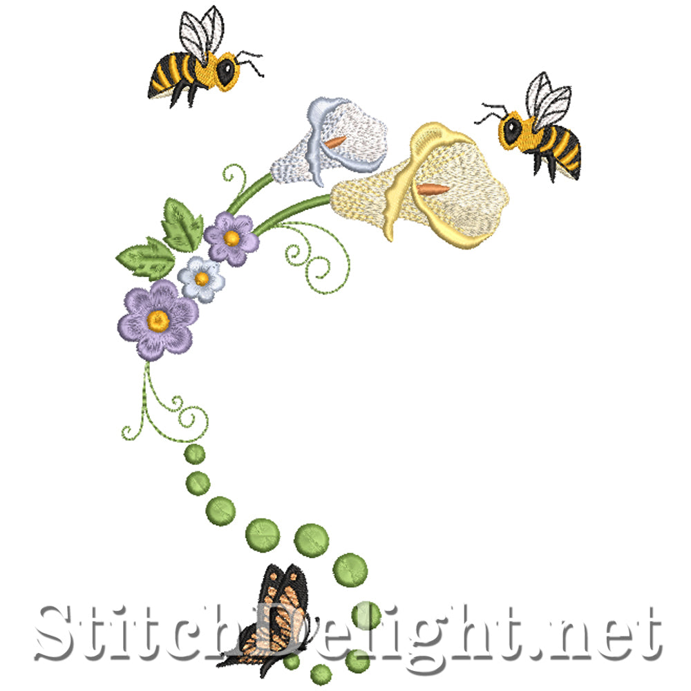 SD1535 abeilles en fleurs occupées