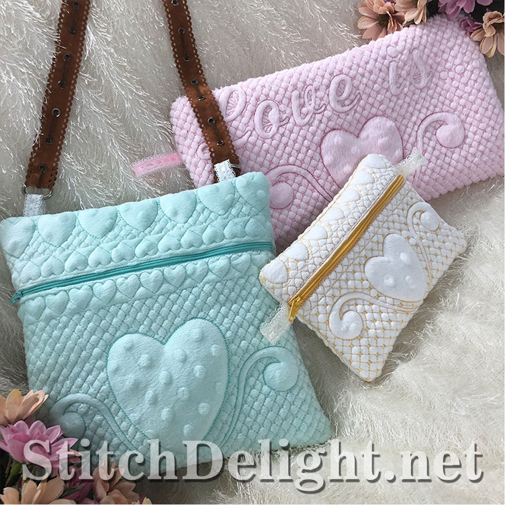SDS1508 ITH Quilted Zipper Bags 3
