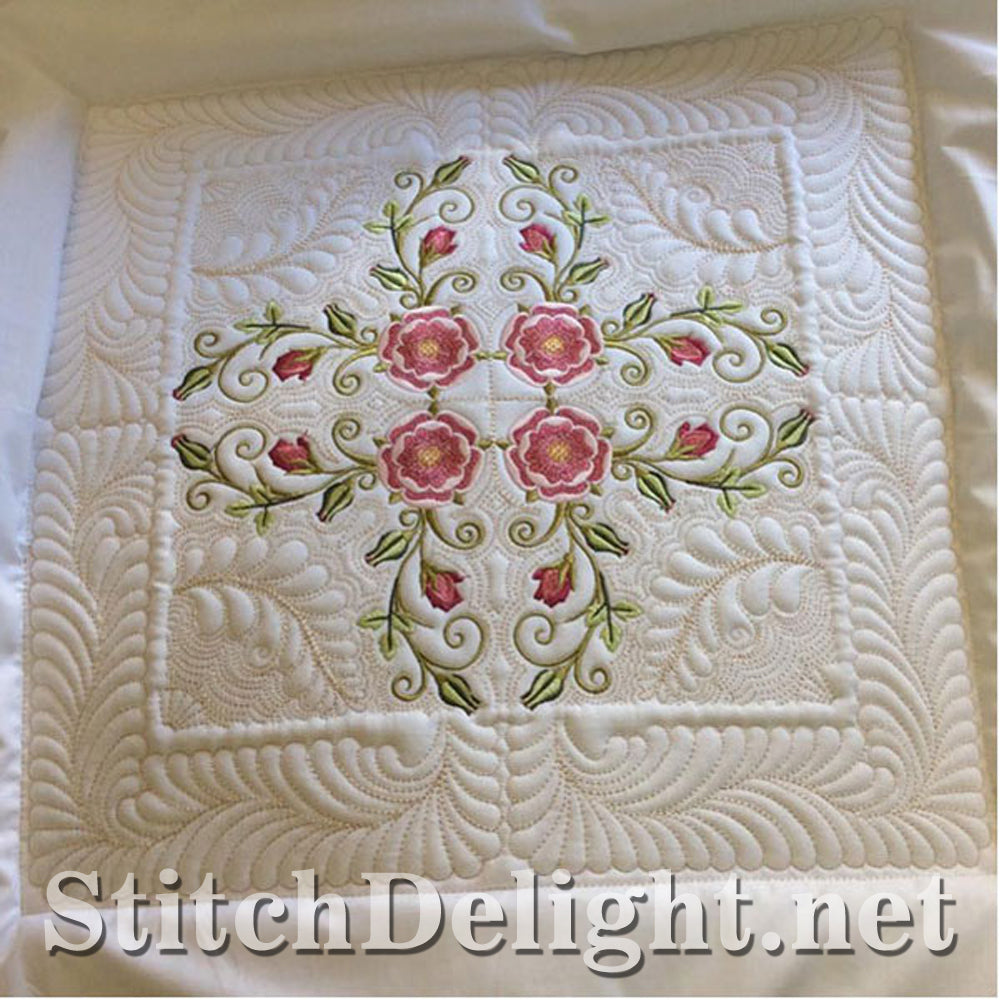 SDS0711 Tudor Rose quiltblokken set 1